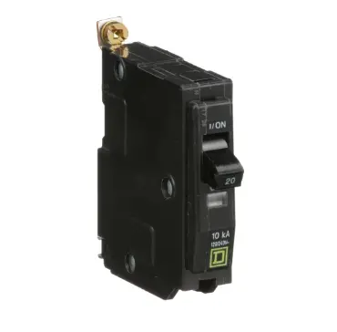 Square D Qob120 Circuit Breaker, 1P, 20A, Bolt-On 1