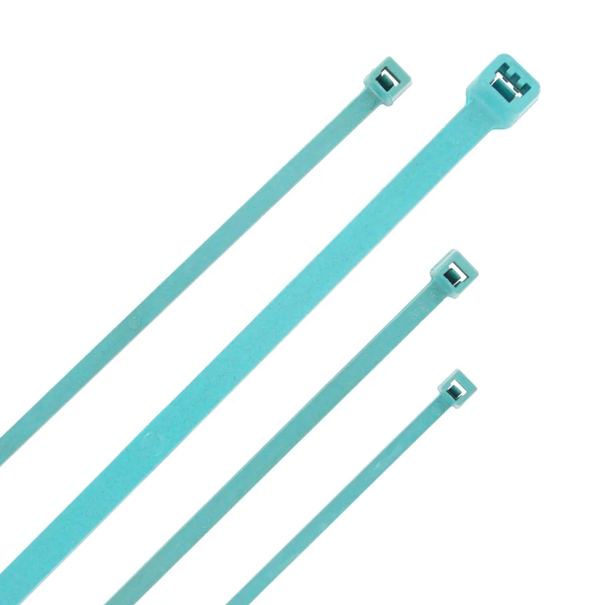 11" 50Lb Metal Detectable Ties, Teal (100/Pack) 1