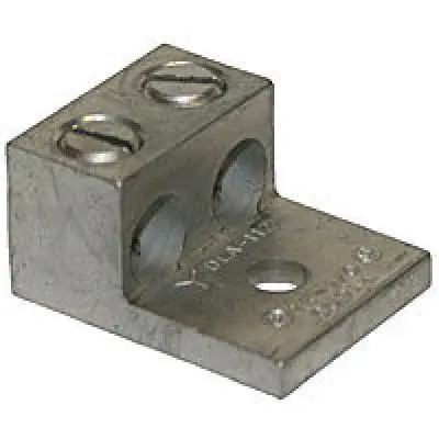 Aluminum Mechanical Lug; 14Awg - 1/0Awg; 2-Connnections; 1-Hole 1