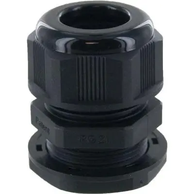 Cord Grips Dome Conn Pg21  .51-.71In  Black C/W O-R 1