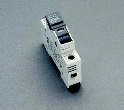 Din Rail & Fuse Holders 1 Pole Din Rail Fuseholder -Ind Light 1