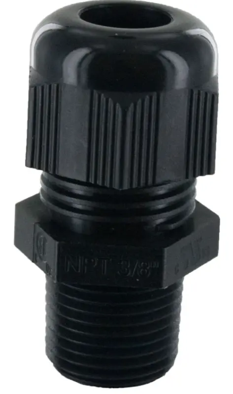 Dome Condome Connector  .20-.39  3/8Npt   Black 1