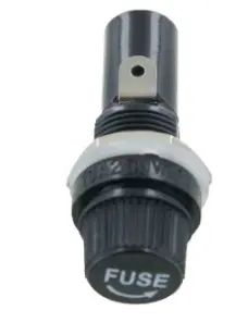 Fuse Holder Panel W/ Solder Term - 10A, 250Vac, Bakelite, Oem 1