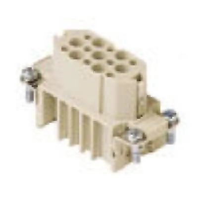 Heavy Duty Connectors Female Insert - Crimp Terminal  15P+ Gro 1