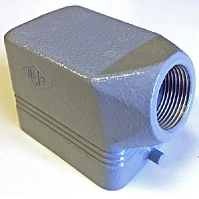 Heavy Duty Connectors Hood - 6P+Ground    Two Pegs  Side Entry 1
