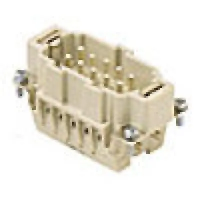 Heavy Duty Connectors Male Insert - 10P+Ground 16A Max - 600V 1