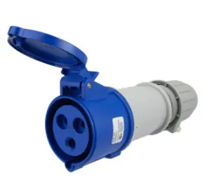 Ip44 Connector 30A  250Vac  2P 3W  Splashproof 1