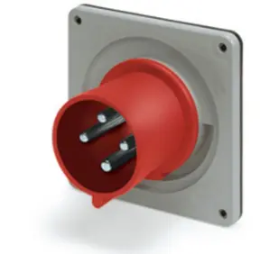 Ip44 Inlet 20A  3Phase Delta 277/480Vac  4P 5W  Splashproof 1