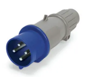 Ip44 Plug 20A  3Phase Delta 250Vac  3P 4W  Splashproof 1