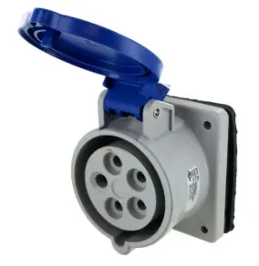 Ip44 Receptacle 20A  3Phase Delta 120/208Vac  4P 5W  Splashproof 1
