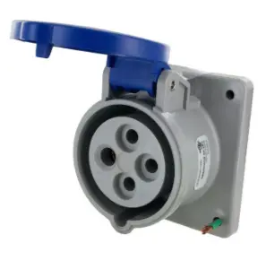 Ip44 Receptacle 20A  3Phase Delta 250Vac  3P 4W  Splashproof 1