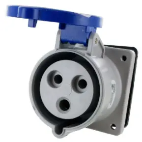 Ip44 Receptacle 30A  250Vac  2P 3W  Splashproof 1