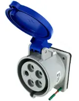 Ip44 Receptacle 30A  3Phase Delta 250Vac  3P 4W  Splashproof 1