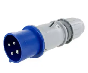 Ip44 Plug 30A  3Phase Delta 250Vac  3P 4W  Splashproof 1