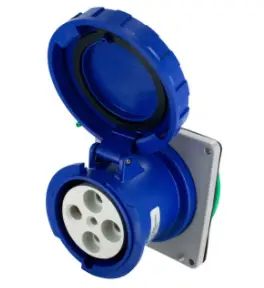 Ip67 Receptacle 100A  3Phase 250Vac  3P 4W  Watertight 1