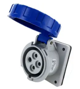 Ip67 Receptacle 20A  3Phase Delta 250Vac  3P 4W  Watertight 1