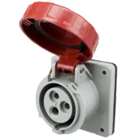 Ip67 Receptacle 20A  480Vac  2P 3W  Watertight 1