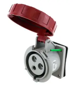 Ip67 Receptacle 30A  480Vac  2P 3W  Watertight 1