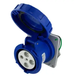 Ip67 Receptacle 60A  3Phase 250Vac  3P 4W  Watertight 1
