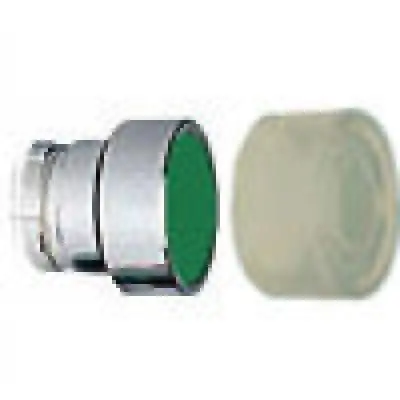 Push Buttons Flush Hd Sprg Ret Acttr W/Clr Bt Me Grn 1