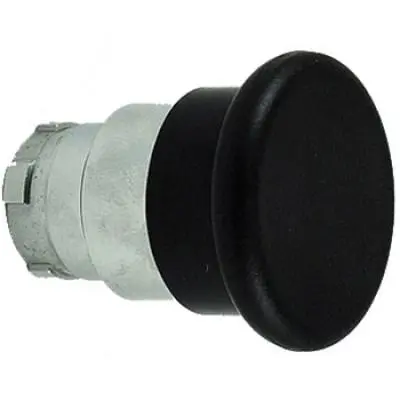 Push Buttons Mushroom Hd Sprg Ret Acttr Metal Black 1