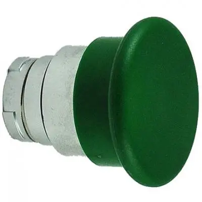Push Buttons Mushroom Hd Sprg Ret Acttr Metal Green 1