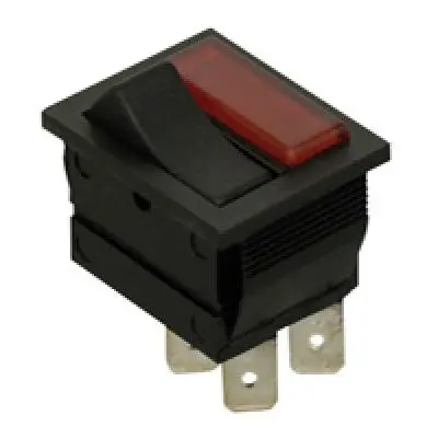 Switches Switch Rocker Spst 16A Red Lens Q.C. 1