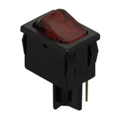 Switches Switch Rocker Spst Quick Connect 12A Red 1