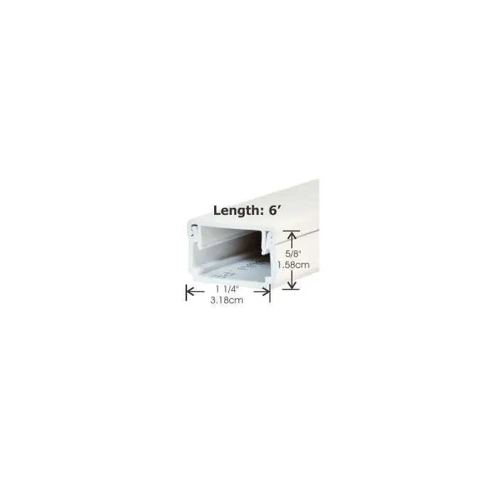 Tec 1.25" White Raceway - Durable Cable Management By Tec 1
