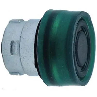 Techspan - Metallic Push Button; Green; Booted Ip66; Momentary; 22.5Mm 1