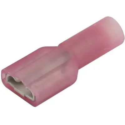 Terminals - Crimp Female 22-18  1/4Inch Red  Nylon 1