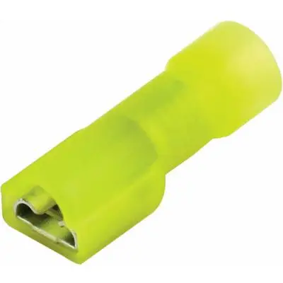 Terminals - Crimp Fulfemal 12-10  1/4Inch Yell Nylon 1