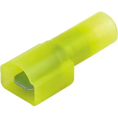 Terminals - Crimp Fulmale 12-10  1/4Inch Yell Nylon 1