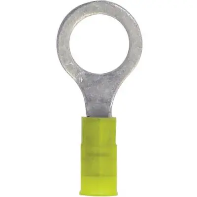 Terminals - Crimp Ring 12-10 Yel Nylon 1/2 Stud 100 Pk 1