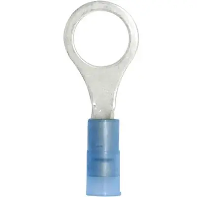Terminals - Crimp Ring Nyl Blu 16-14 3/8Inch 100Pk 1