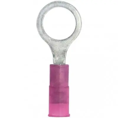Terminals - Crimp Ring Nyl Red 22-18 5/16Inch S 100Pk 1