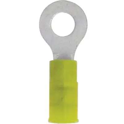 Terminals - Crimp Ring Nyl Yel 12-10 1/4Inch S 100Pk 1