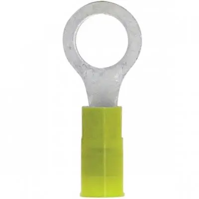 Terminals - Crimp Ring Nyl Yel 12-10 3/8Inch 100Pk 1