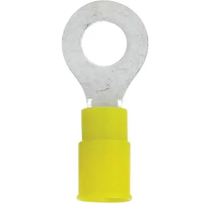 Terminals - Crimp Ring Pvc Yel 12-10 1/4Inch 100Pk 1