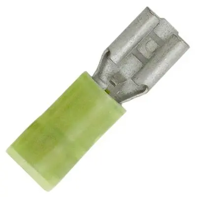 Terminals - Crimp Slide Nyl Fm Yl 12-10 .250 100Pk 1