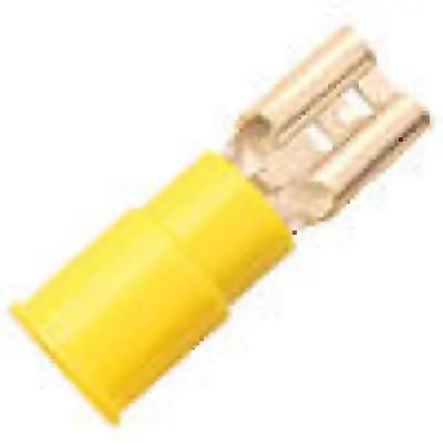 Terminals - Crimp Slide Pvc Fm Yl 12-10 .250 100Pk 1