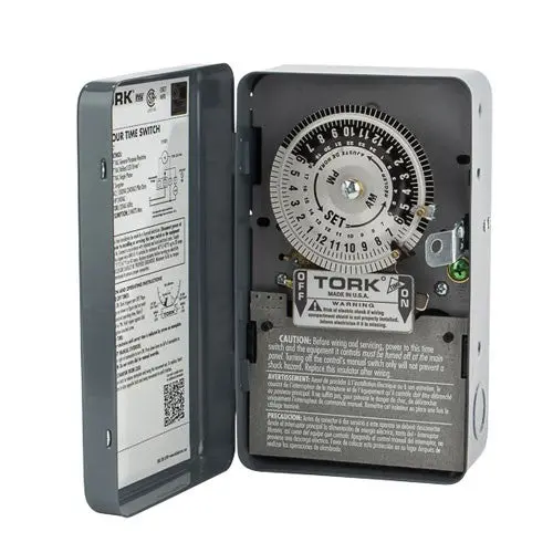 Tork 1101-7, 24 Hour Time Switch, Same Day On/Off Times Each Day 24 Hour Time Switch, 347 Vac 1