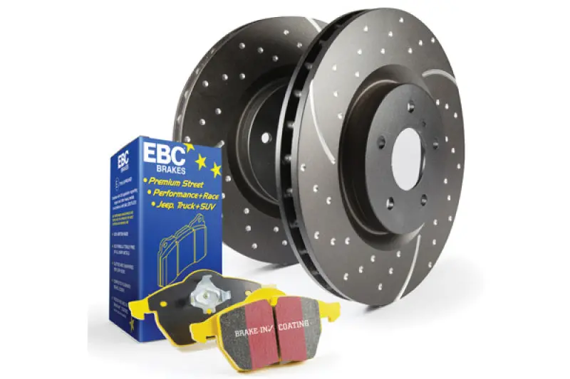 Ebc S5 Brake Kit – Yellowstuff High-Friction Pads With Gd Drilled & Slotted Rotors 1