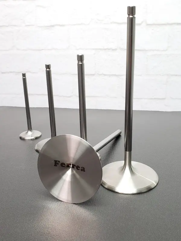 Ferrea Titanium-Compounded Exhaust Valves For Big-Block Chevy, Chrysler & Ford – 1.9-Inch Stem, 11/32-Inch Diameter, 5.425-Inch Length, 22° Tulip Angle, +0.100” Oversize (Set Of 8) 1