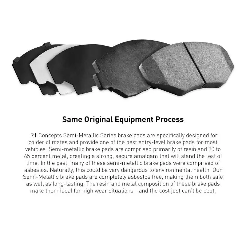 R1 Semi-Metallic Front Brake Pads For 2003–2007 Mitsubishi Space Star (Mexican Market) 1