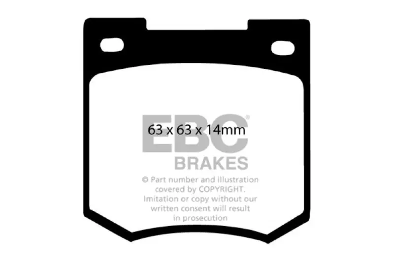 Ebc Yellowstuff Front Brake Pads For 1967–1970 Ford Cortina 1.6L 1