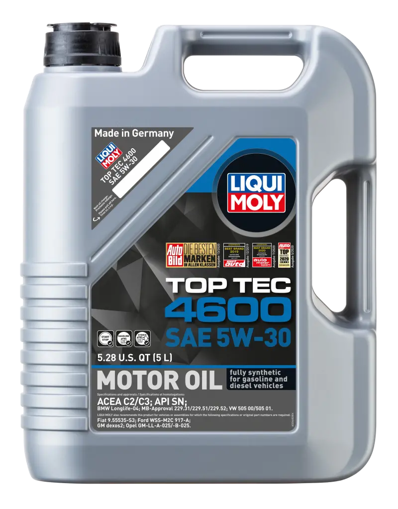 Liqui Moly Top Tec 4600 5W-30 Full Synthetic Motor Oil – 5 Liter Bottle 1