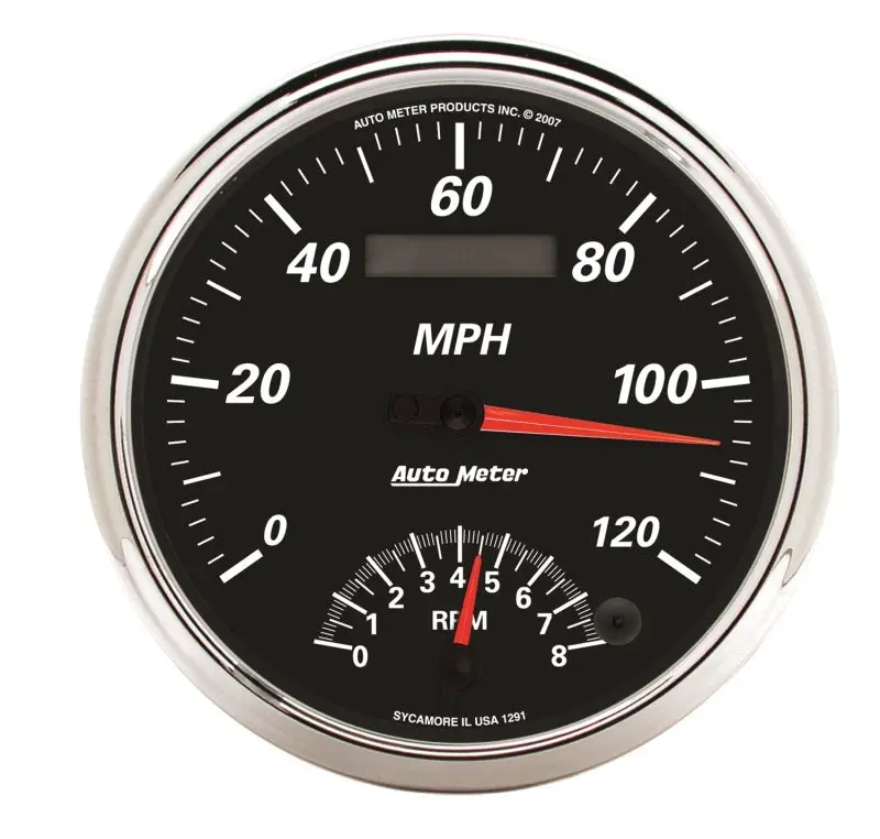Autometer Designer Black Ii 5-Inch In-Dash Tachometer & Speedometer Combo (120 Mph / 8,000 Rpm) 1
