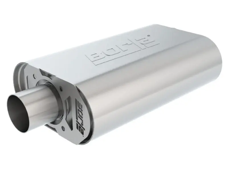 Borla Crate Muffler For Small-Block Ford 289/302 – 2.5In Inlet/Outlet, Oval Shape (14In X 4.35In X 9In), Offset/Center Exit 1