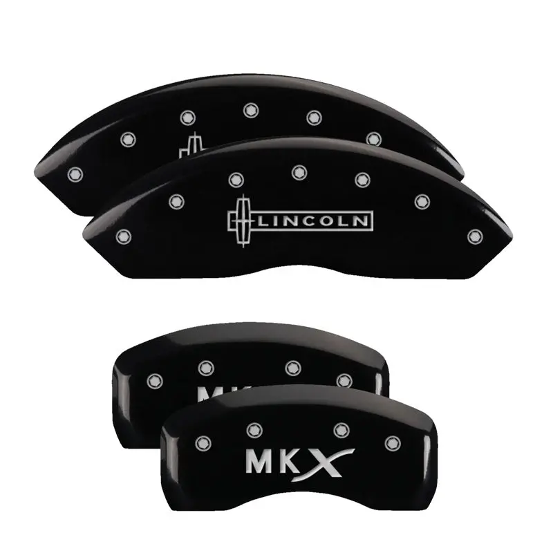 Mgp Engraved 4-Piston Caliper Covers For Cadillac Escalade & Esv (Front/Black, Rear/Silver-Chrome) 1